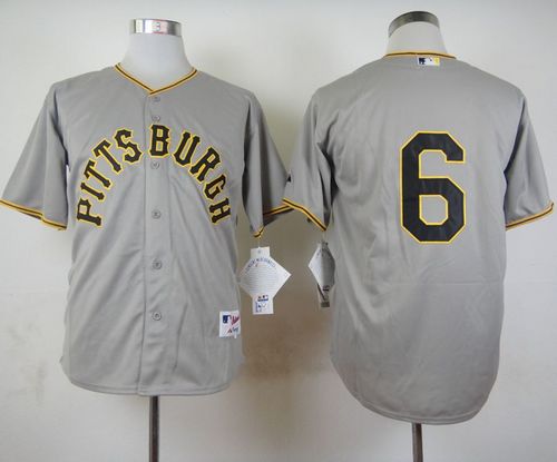 Pirates #6 Starling Marte Grey 1953 Turn Back The Clock Stitched MLB Jersey - Click Image to Close